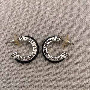 Brighton leather and silver earrings. 90’s